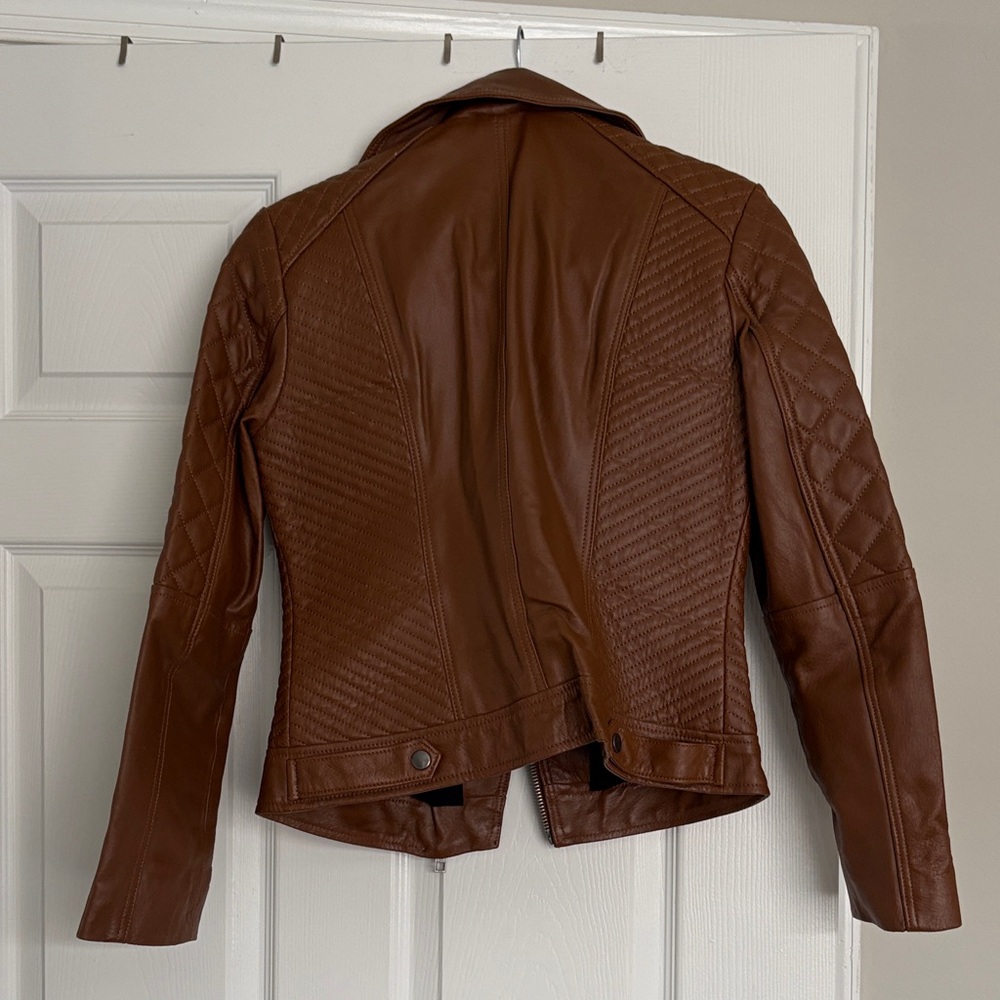 ASOS Tan Leather Jacket - Picture 5 of 7